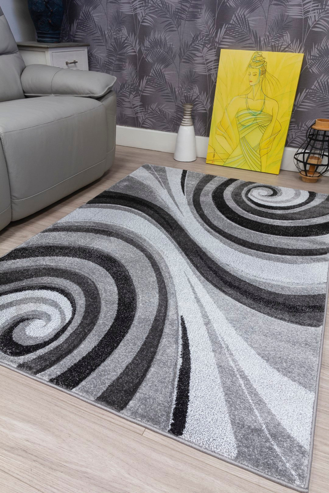 Samba Range - Spiral Rug - Grey