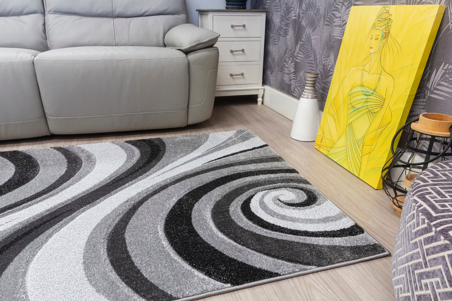 Samba Range - Spiral Rug - Grey