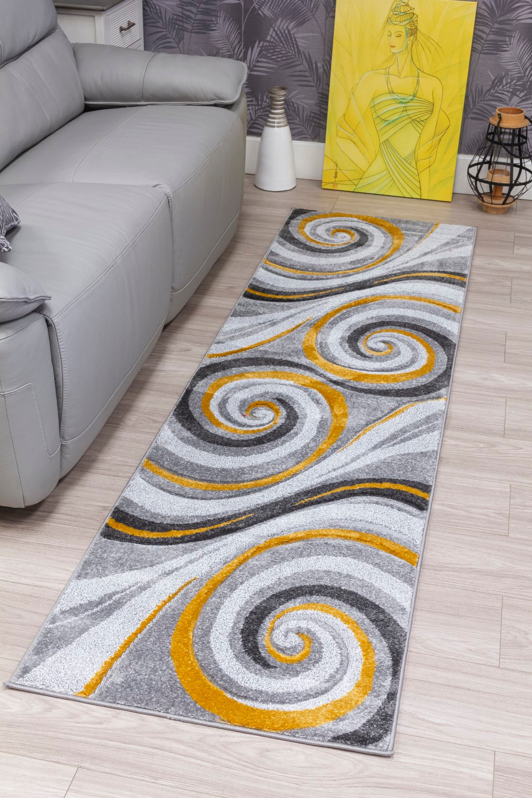 Samba Range - Spiral Rug - Grey | Ochre