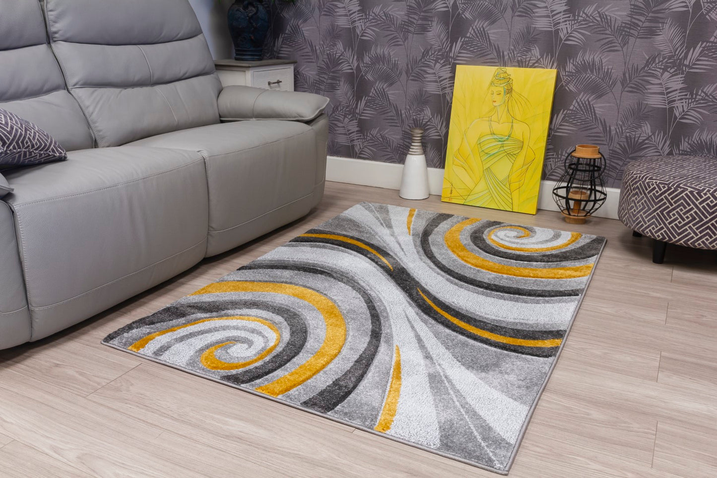 Samba Range - Spiral Rug - Grey | Ochre