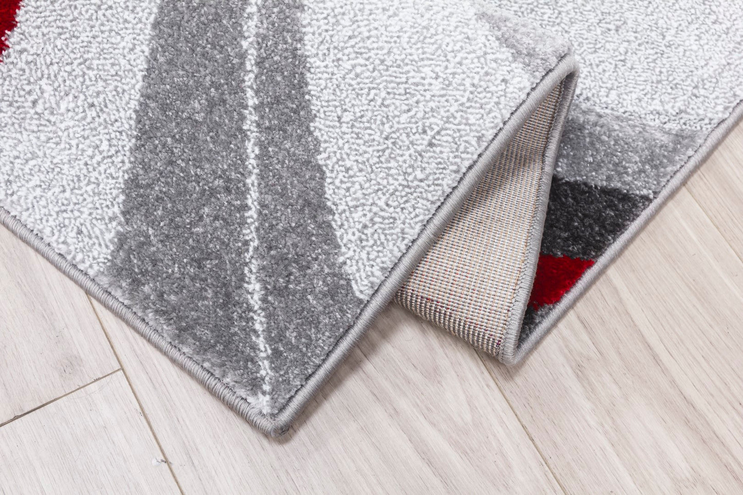 Samba Range - Spiral Rug - Grey | Red