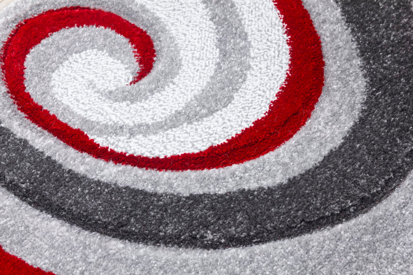 Samba Range - Spiral Rug - Grey | Red