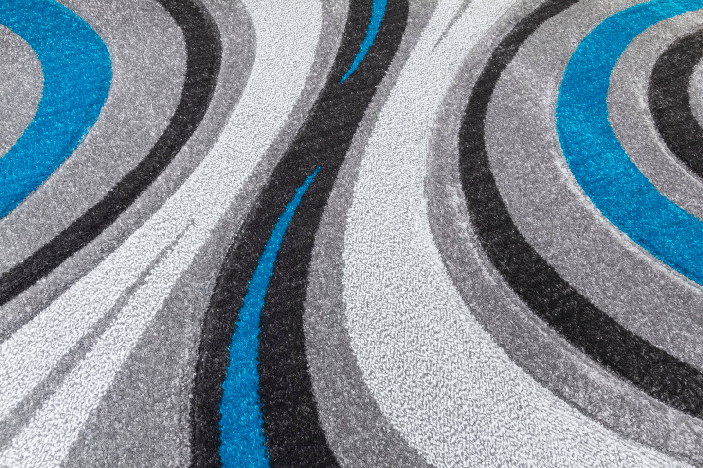 Samba Range - Spiral Rug - Grey | Teal