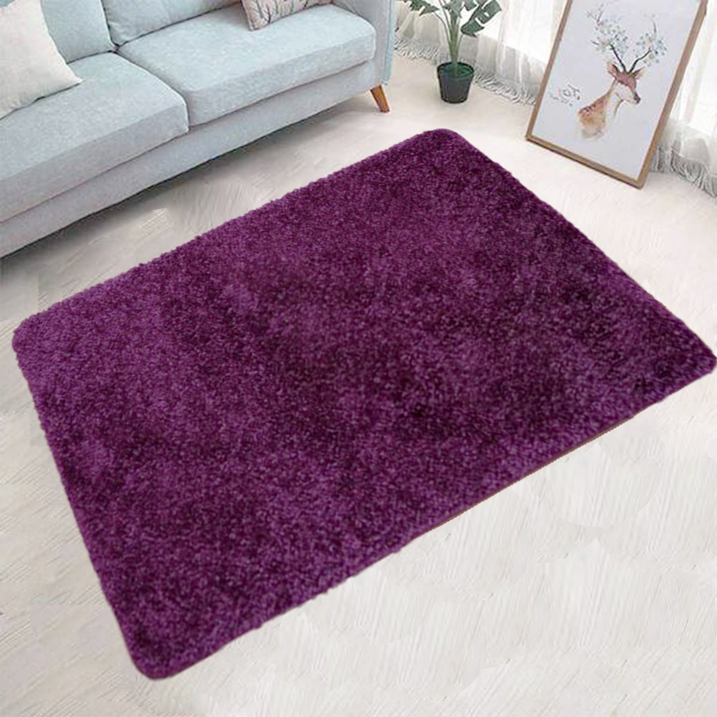 Husky Non Slip Rug - Purple