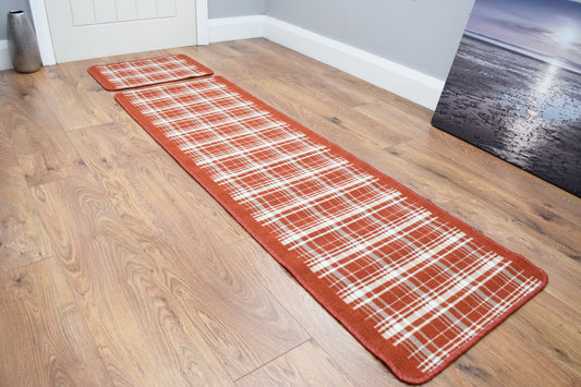 Allerton Range - Tartan Check Set - Terracotta