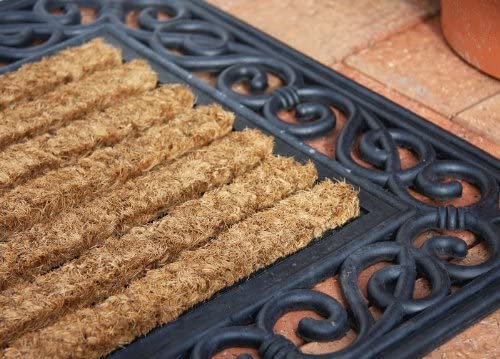 Scroll Coir Outside Doormat - Oblong