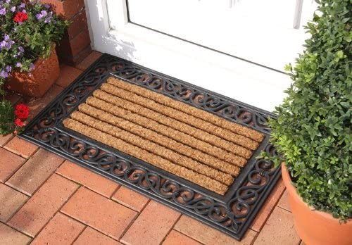 Scroll Coir Outside Doormat - Oblong