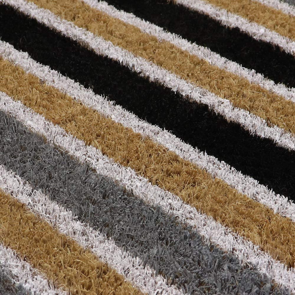 Coir Doormats - Silver Stripes