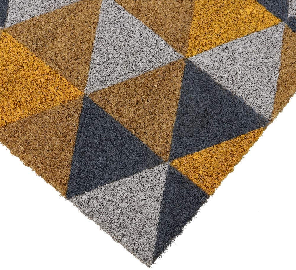 Coir Doormats - Ochre Triangles