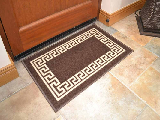 Riviera Greek Key Mat & Runner - Brown