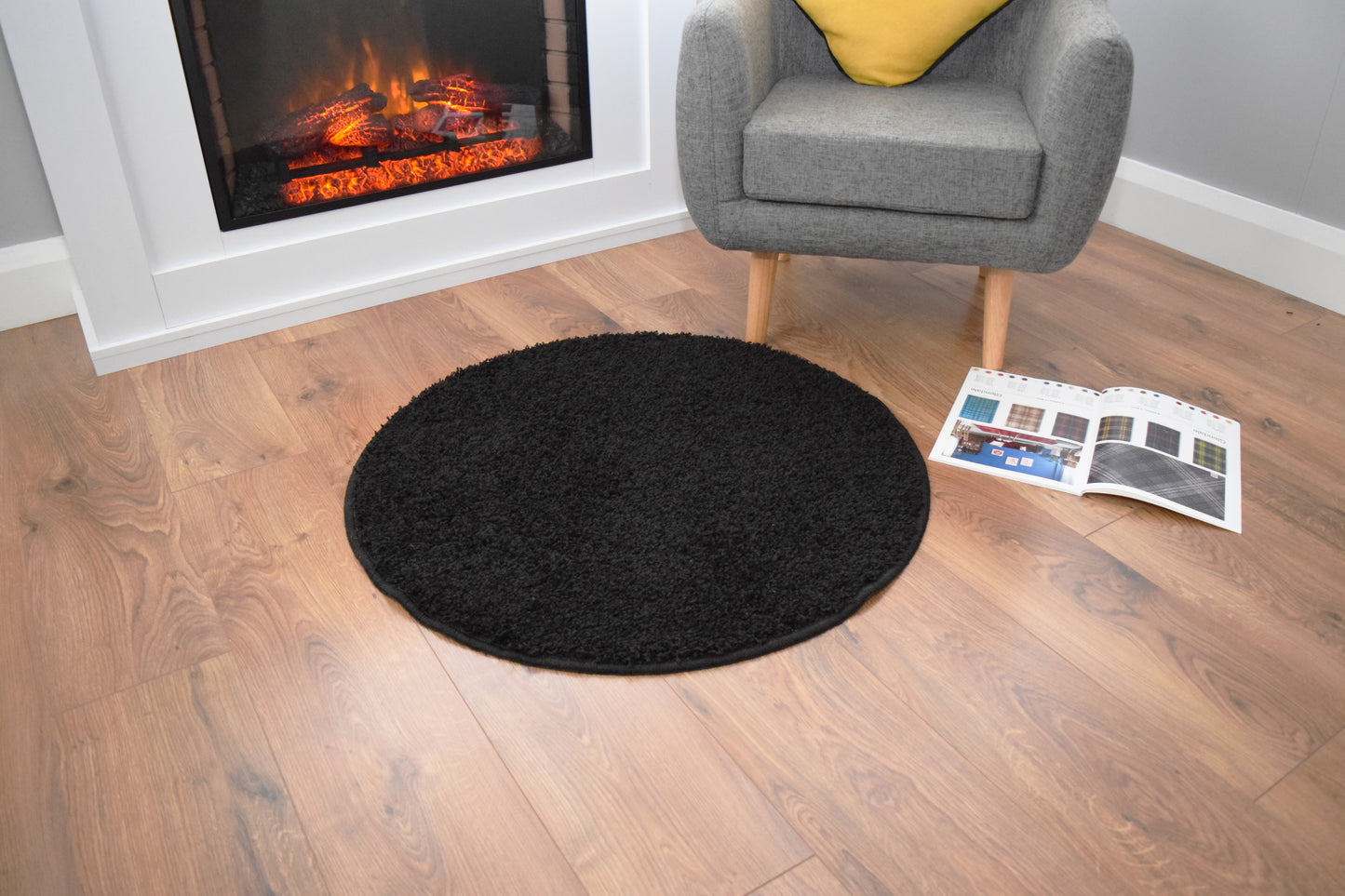 Husky Non Slip Rug - Black