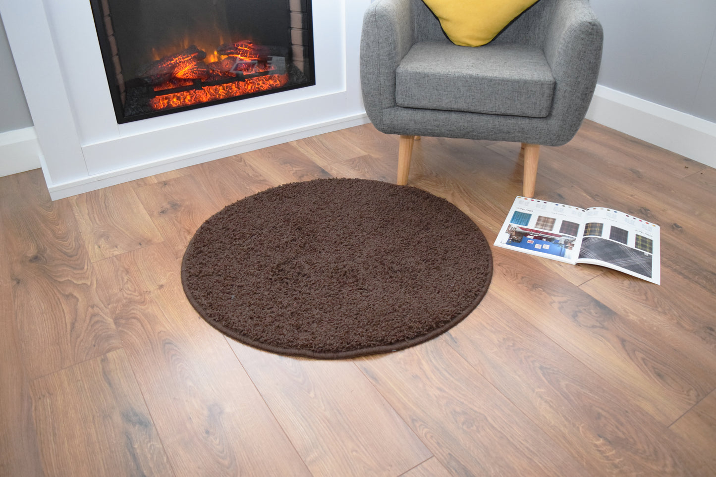 Husky Non Slip Rug - Chocolate