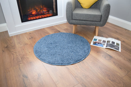 Husky Non Slip Rug - Denim