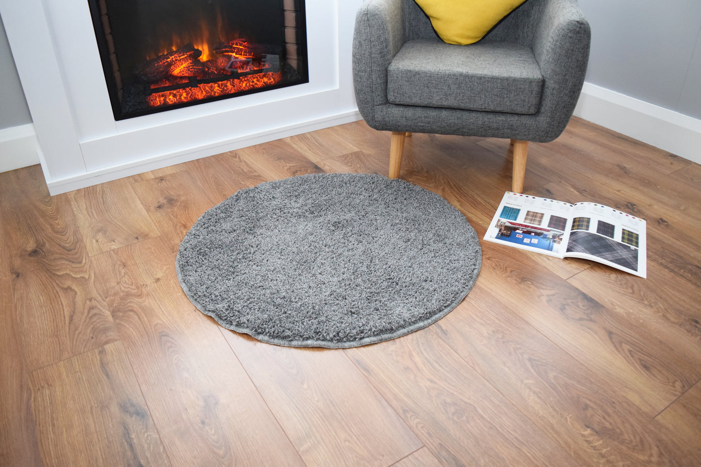 Husky Non Slip Rug - Grey