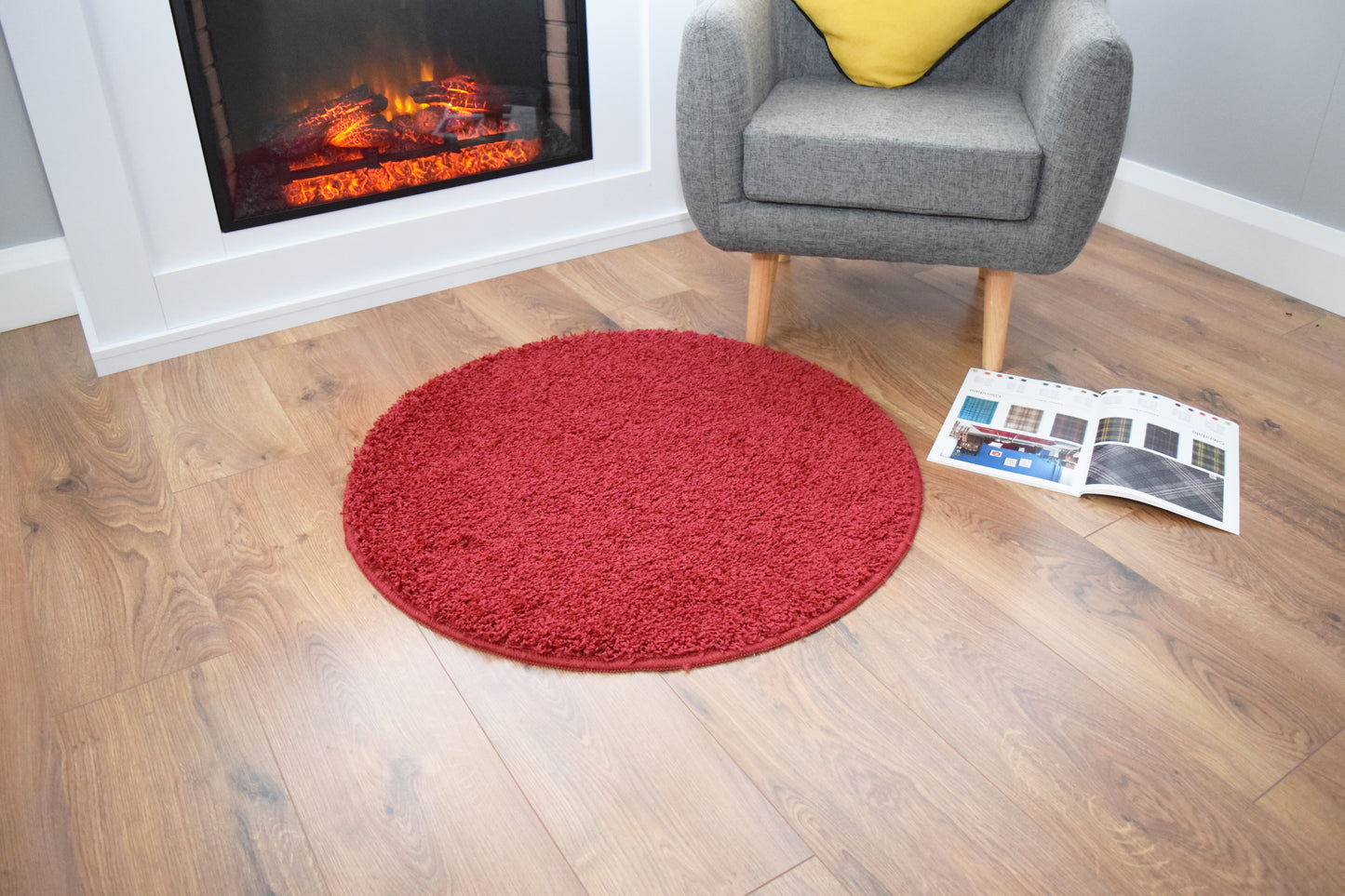 Husky Non Slip Rug - Red