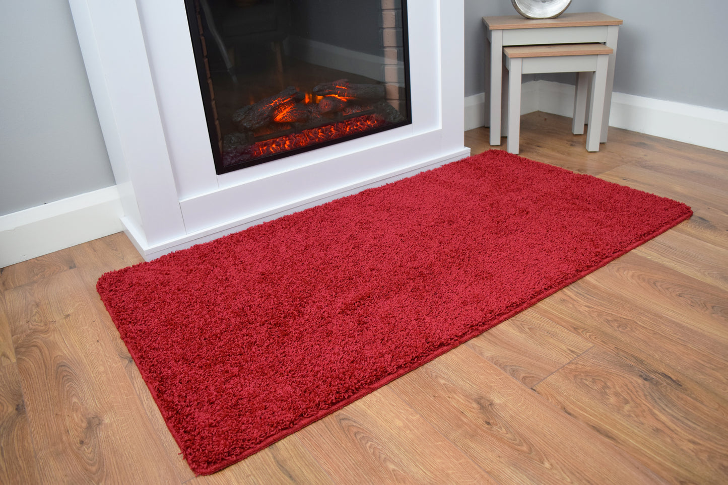 Husky Non Slip Rug - Red