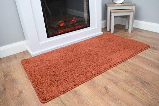 Husky Non Slip Rug - Terracotta