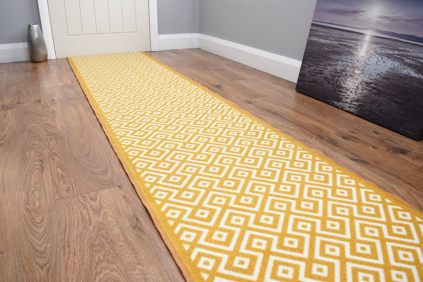 Riviera Diamond Mat & Runner - Gold