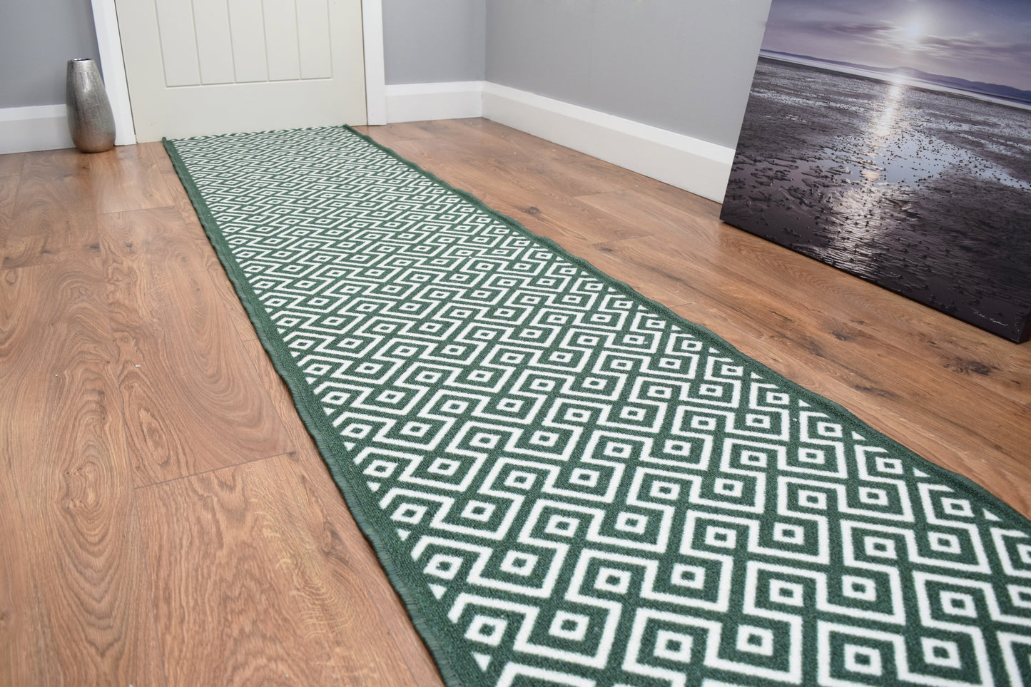 Riviera Diamond Mat & Runner - Green