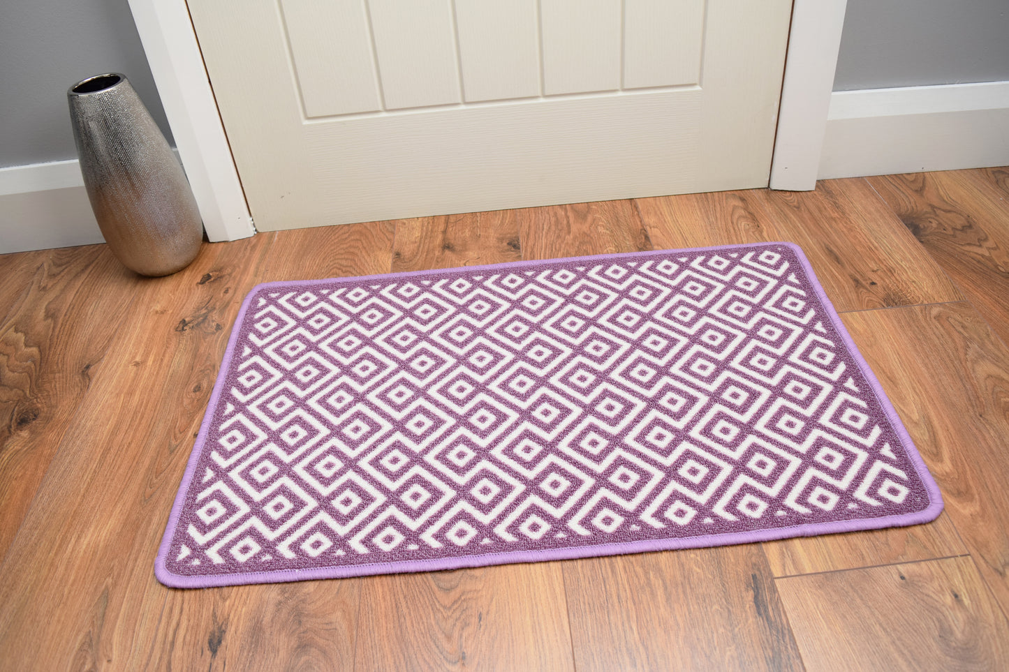 Riviera Diamond Mat & Runner - Purple Heather