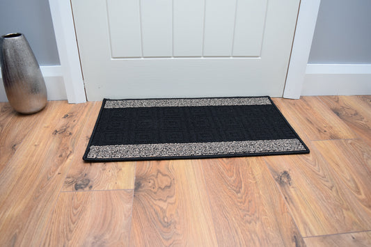 Palermo Doormat - Black & Beige