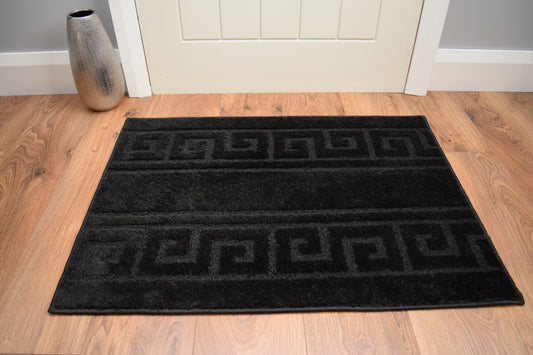 Gelback Mats & Runners - Greek Key -  Black