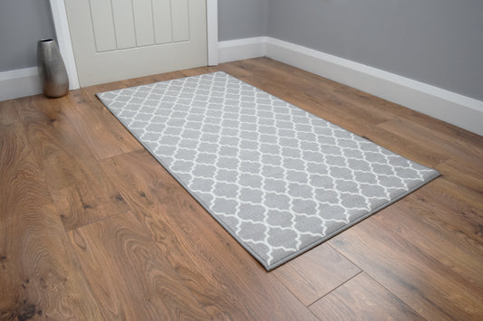 Riviera Trellis Mat & Runner - Grey