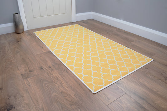 Riviera Trellis Mat & Runner - Ochre