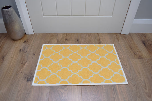 Riviera Trellis Mat & Runner - Ochre