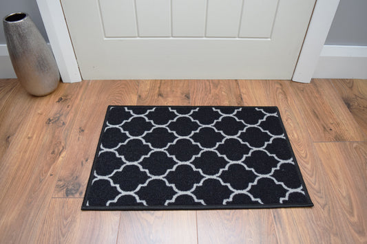 Riviera Trellis Mat & Runner - Black