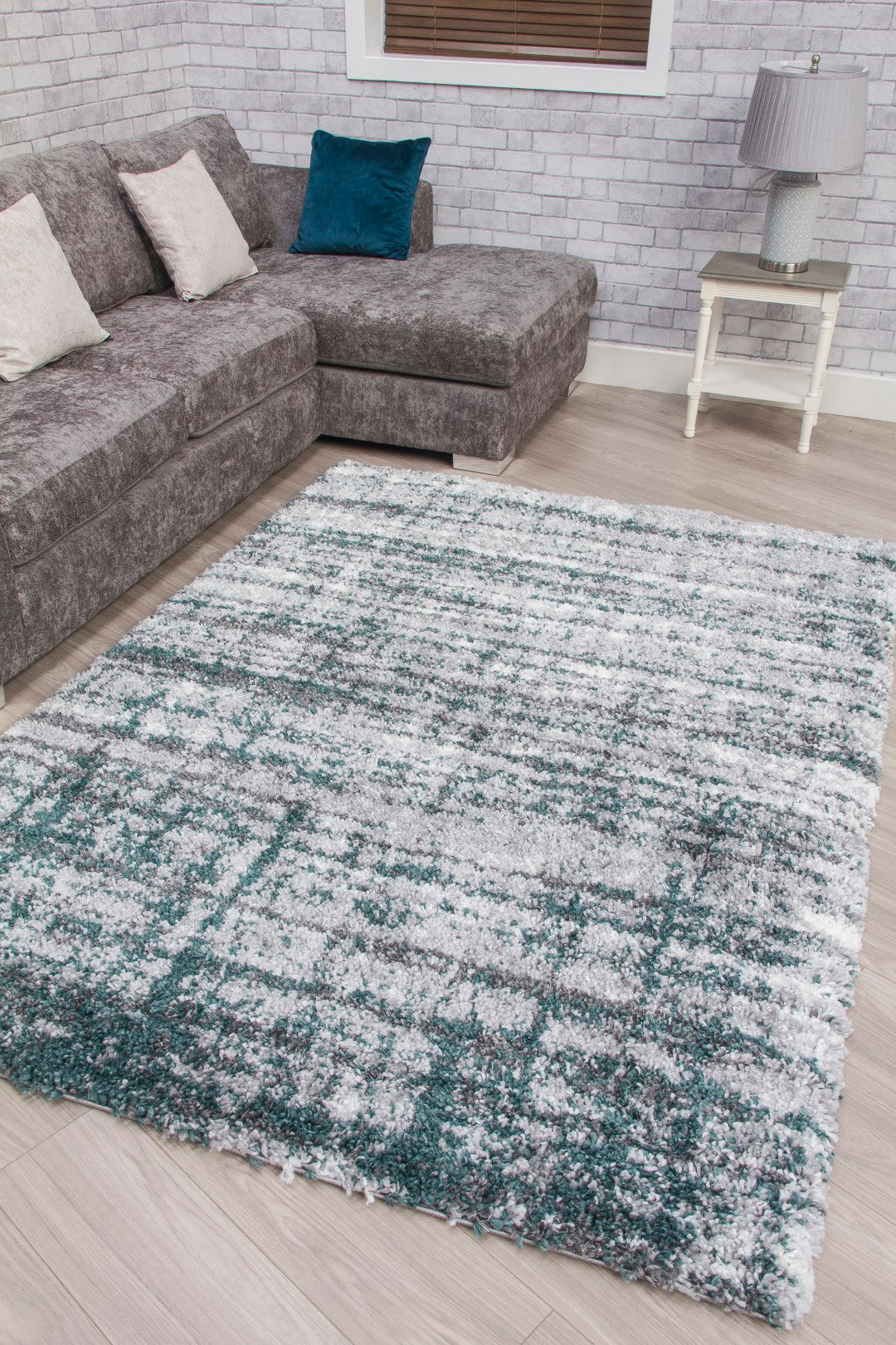 Fantasy Distressed Rug - Grey & Green