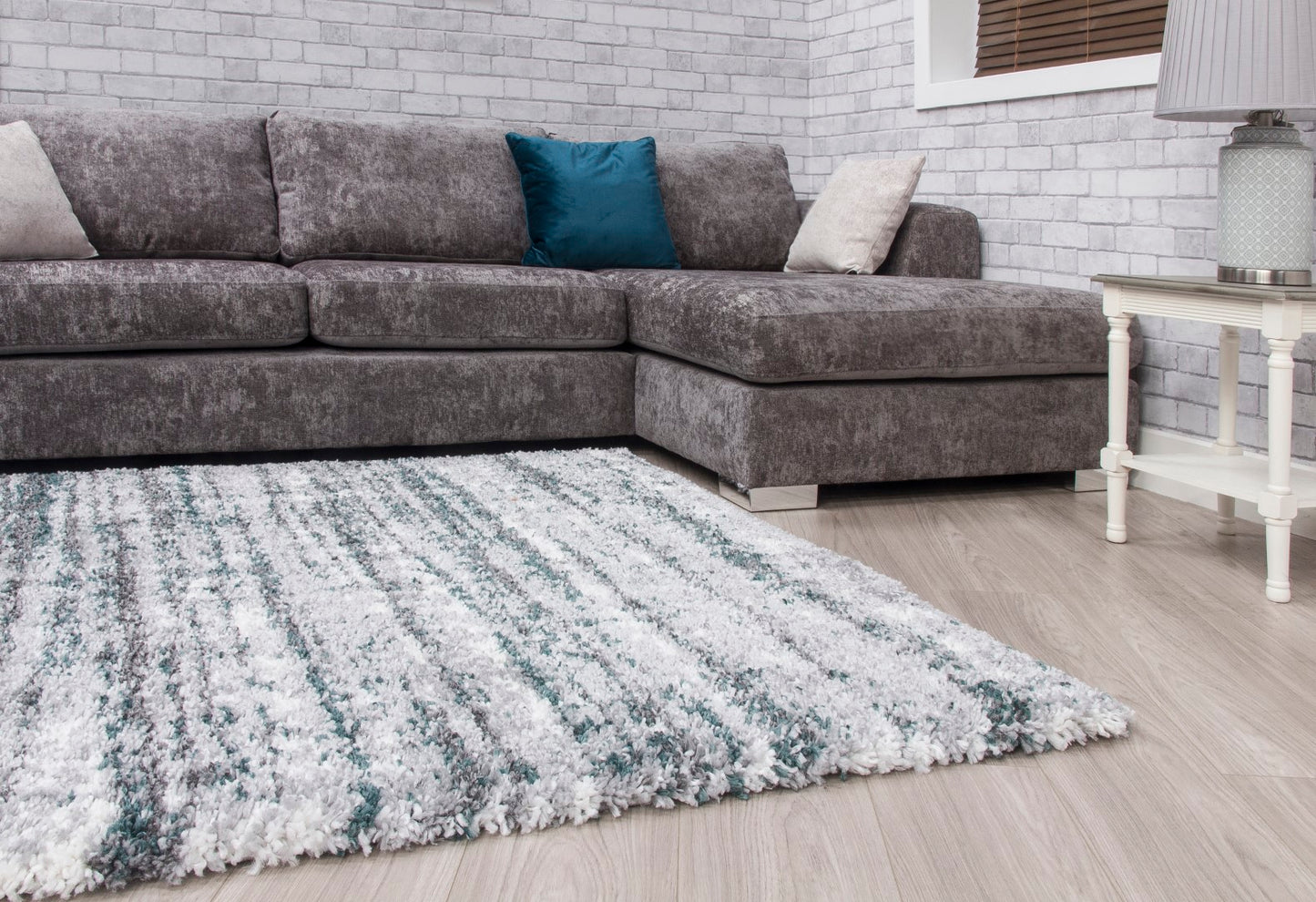 Fantasy Distressed Rug - Grey & Green