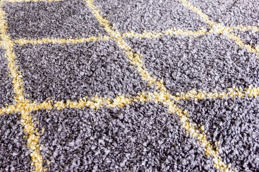 Fantasy Trellis Rug - Grey & Yellow