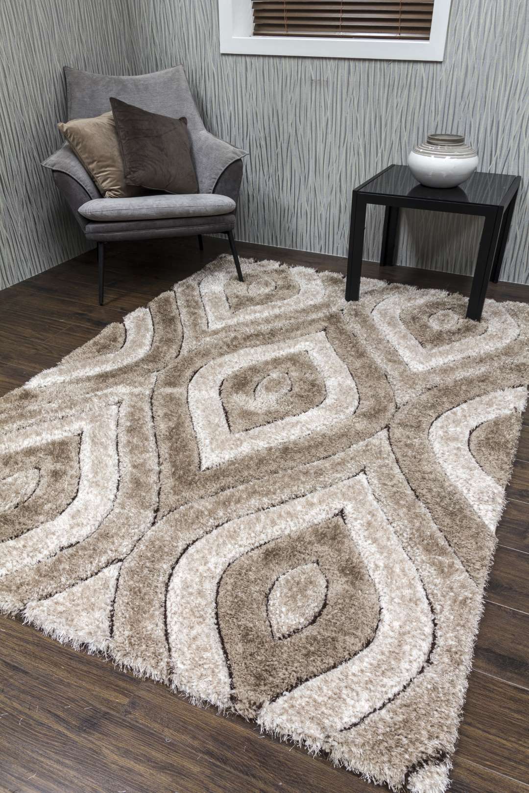 Luxus Tear Drop Rug - Beige