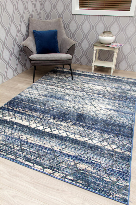 Mystique Tetra Rug Blue