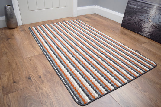 Moscow Mats & Runners - Grey & Terracotta