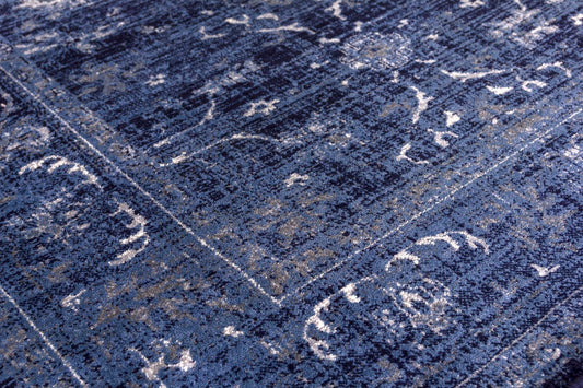 Vintage Timeless Distressed Blue Rug