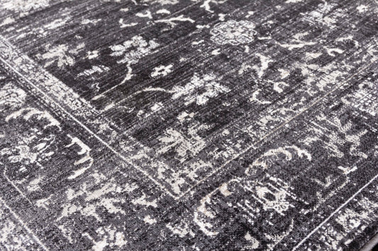 Vintage Timeless Distressed Charcoal Rug